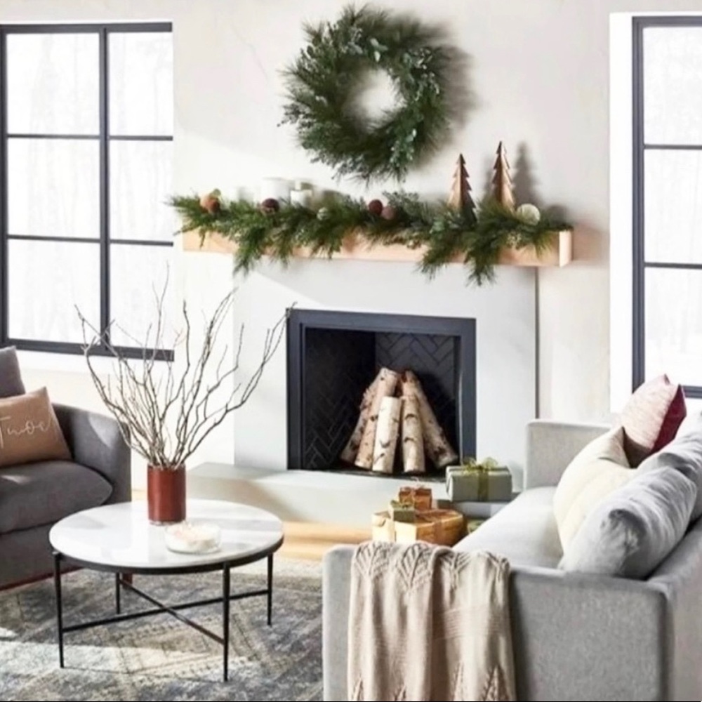 Threshold Studio McGee Pine & Eucalyptus Wreath AND matching garland!